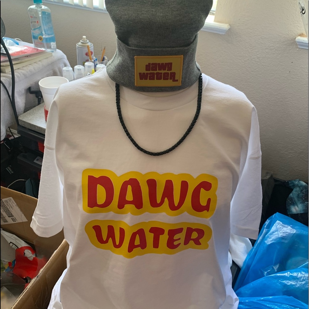Custom dawg water shirt and beanie